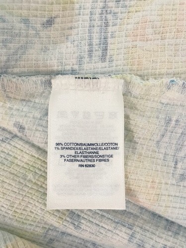 Lands' End Womens Top Blouse Size S (6-8) Blue Yellow V Neck 3/4 Sleeve Textured - Picture 11 of 12