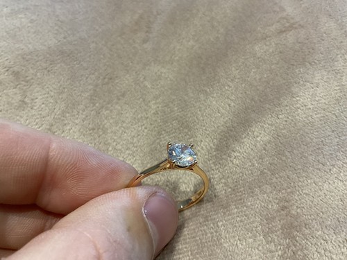 1.0 Carat Lab Created Diamond Ring In Rose Gold plated 925 L Half - Picture 7 of 10