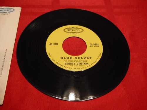 Bobby Vinton 7" 45 RPM Rain Rain Go Away Blue Velvet Epic – 5-9532 5-9614 1962-3 - Imagen 11 de 16