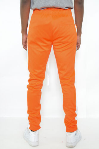 Herren schmale Passform eingestreifte Urlaub Trainingshose Knöchel Reißverschluss Jogger Freizeithose - Bild 37 von 107