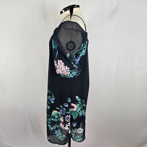 Naggoo Dress Women's 2XL Off Shoulder Short Sleeve Adjust Strap Black Floral NWT - Picture 4 of 7