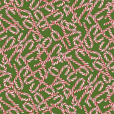 Blank Quilting Gingerbread Factory Tossed Candy Canes Green Fabric By The Yard