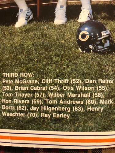 Vintage 80s Chicago Bears 1985 Super Bowl team poster large size 22 x 15 inches - Picture 4 of 6