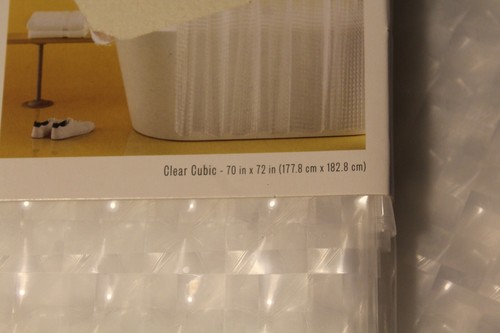 Lot Of 4 Room Essentials PEVA Shower Curtains Clear Cubic 70" x 72" - Picture 5 of 8