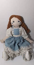 Vintage Rag, Fabric Doll,  anabelle style , creepy , scary