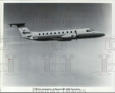 1982 Press Photo Artist's conception of Beechcraft 1900 Executive Aircraft