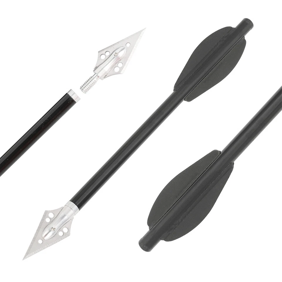 6.3'' Archery Crossbow Bolts Aluminum Arrows Blade Broadhead Hunting Target - Image 4 of 4