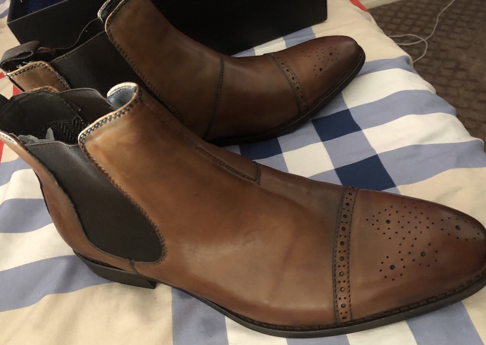 Vince Camuto NEU Men British Tan Sergio Stiefel / Schuhes Vince Camuto NEU Men British Tan Sergio Stiefel / Schuhes