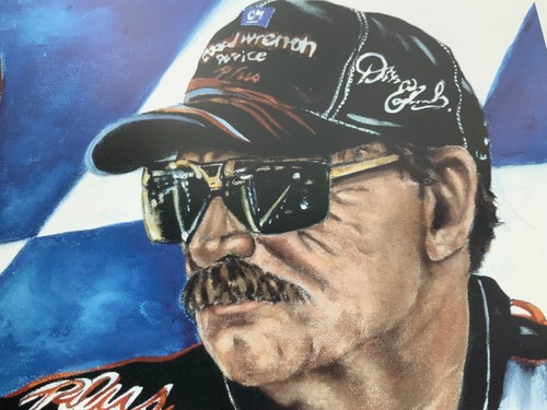 Dale Earnhardt Sr Jr Michael Waltrip Daytona 500 NASCAR Champion Print Last Lap - Picture 4 of 21