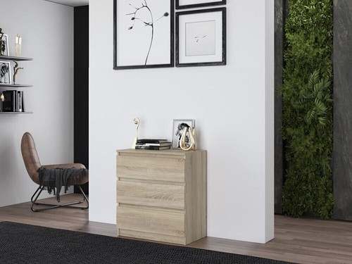 Modern Chest of 3 Drawers Sonoma Oak colour FAST DELIVERY UK STOCK - Picture 8 of 12
