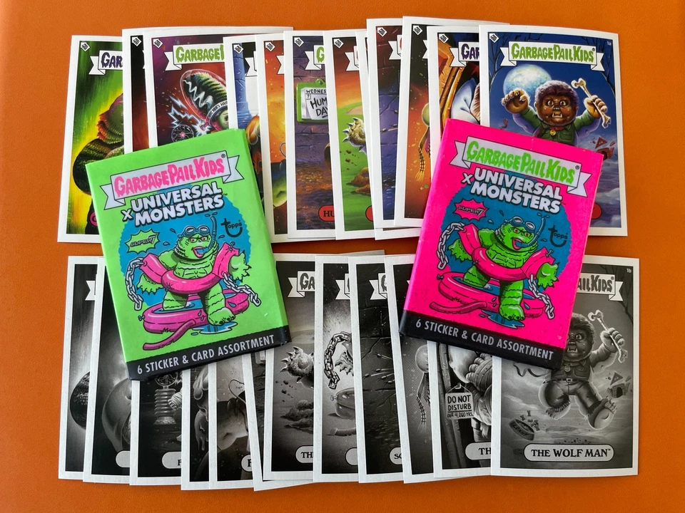 2019 Topps Garbage Pail Kids x Universal Monsters Super7 SDCC gpk 24 Card Set - Image 3 of 4