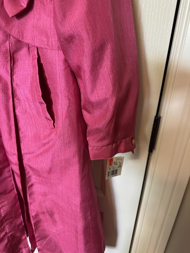 NWT Corner Stone Girls Lined Trench Coat Sz XL 12-14 Collared Button GIFT!! - Picture 4 of 6