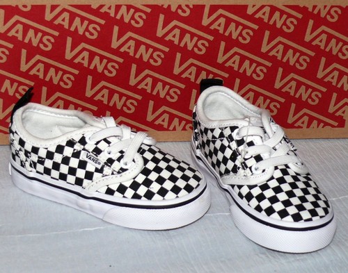 Vans ATWOOD SLIP-ON T'S Canvas Kinder Schuhe Sneaker EU 21 CHECKERBOARD BLK WHT - Bild 2 von 12