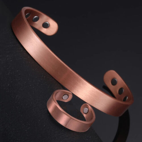 Bracciale magnetico rame artrite dolore energia UOMO DONNA BRACCIALE REGOLABILE NUOVO US - Foto 13 di 13