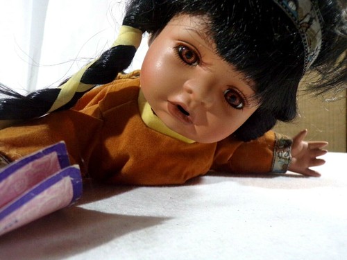 "Sweet Dream"Collection. Porcelain,Native American,Baby Doll,NW/T# 7268 - Picture 2 of 12