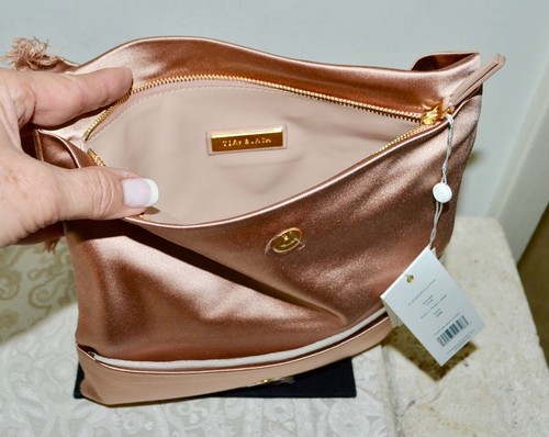 NUEVO CON ETIQUETAS $248 TORY BURCH ""Eleanor"" BOLSO Bolso de Satén Moño Carcasa Rosa - Imagen 4 de 11