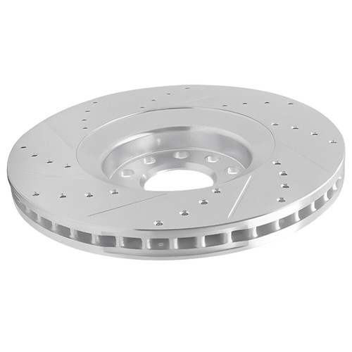 Front Right & Left Drilled-Slotted Disc Brake Rotors For Audi A4 Quattro 09-05 - Picture 3 of 6