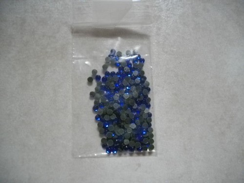 Aufbügel-Straßsteine 200 Stück royalblau 2 mm