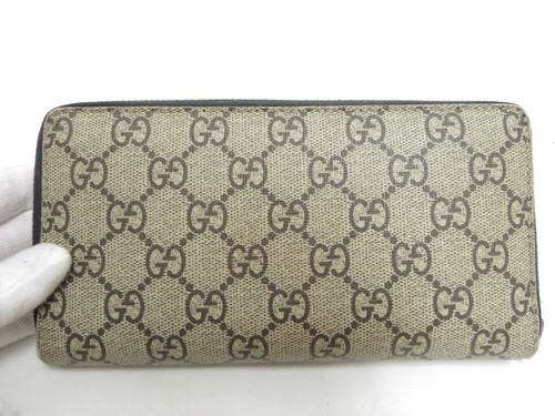 Authentic GUCCI GG Supreme Angry Cat PVC Leather Zip Around Zippy Wallet #40316 - Picture 3 of 17