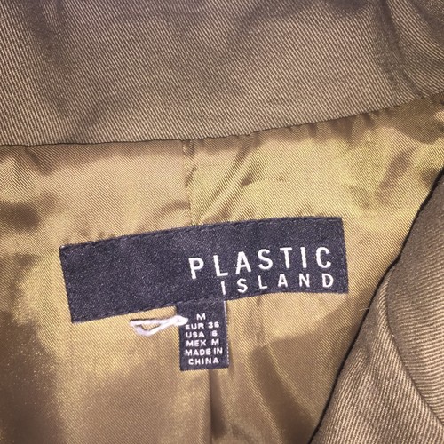 Plastic Island Anorak Jacke Anthropologie M Mantel Army Military Grün Nieten - Bild 3 von 6