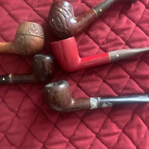 Vintage Smoking Pipe Stand With Wood and lid hold six pipes - Picture 7 of 12