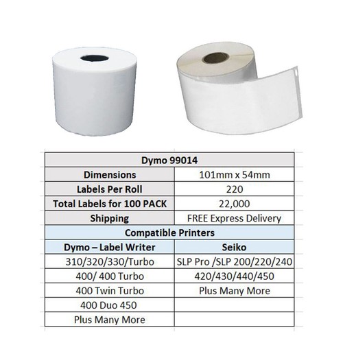 Dymo 99014 Addess Labels 54 x 101mm for DYMO / SEIKO LabelWriter 450/450Turbo - Picture 7 of 15