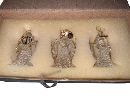 Handgefertigte Kunst Glas Engel Ornamente, 3er Set im Originalkarton Weihnachten - Bild 3 von 4