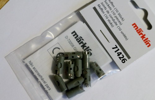 Märklin 71426, New Style Steckdosen, 10er-Pack, grau schneller kostengünstiger USA-Versand!     - Bild 1 von 3