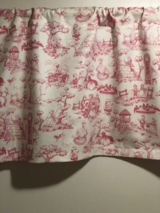 Handmade Pink And White Toile Valance Nursery Child S Room Ebay Image Is Loading Handmade Pink And White Toile Valance Nursery Child