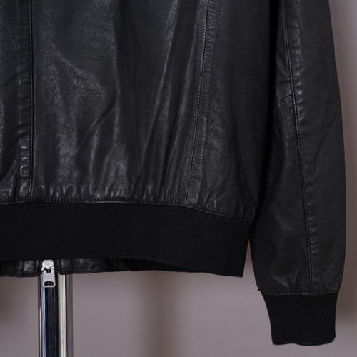 ALL SAINTS Leather Jacket MEDIUM Mens Black KINO Bomber Niko Boyton Mower M - Picture 14 of 22