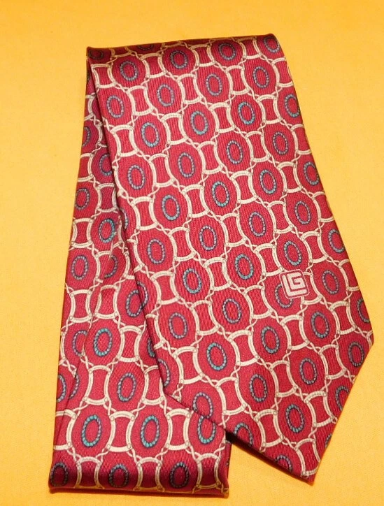 CHICO LAROCHE PARÍS ROJO/AMARILLO/VERDE ESLABONES DE CADENA MOTIVO CORBATA - CORBATAS - CORBATAS PARA EL CUELLO. Foto 2 de 3