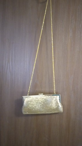 SCHÖNE GOLDGITTER ABENDKUPPLUNG MIT 22" LANGER KETTE - Bild 2 von 8