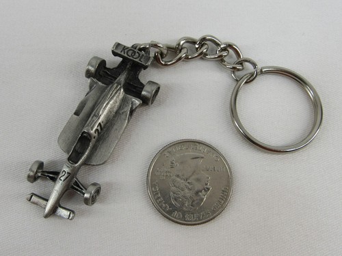 TEAM KOOL GREEN Keychain Pewter #27 Dario Franchitti Cart Indycar - Picture 2 of 5