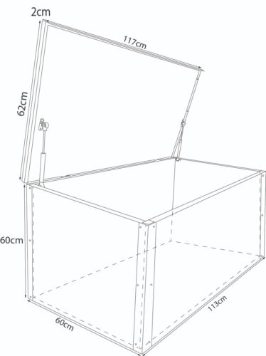 Antracyt Wodoodporna metalowa skrzynia ogrodowa Skrzynia na poduszki Skrzynia ogrodowa Meble ogrodowe UV - Zdjęcie 20 z 21