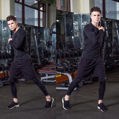 US Men Thermal Underwear Set Winter Skiing Mens Warm Top and Bottom Thermal Set - Picture 2 of 16
