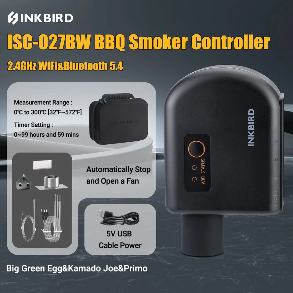 INKBIRD Grillgebläse BBQ Kochthermometer Grills Smoker Temperature Controller EU - Bild 2 von 4