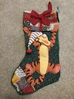 Vintage Rare Disney Store 1995 16” Tigger Felt Applique Christmas Stocking Nwt