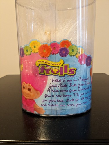 The Original Good Luck Trolls by DAM Trumpet Angel 5" 2006 Original Package - Picture 3 of 3