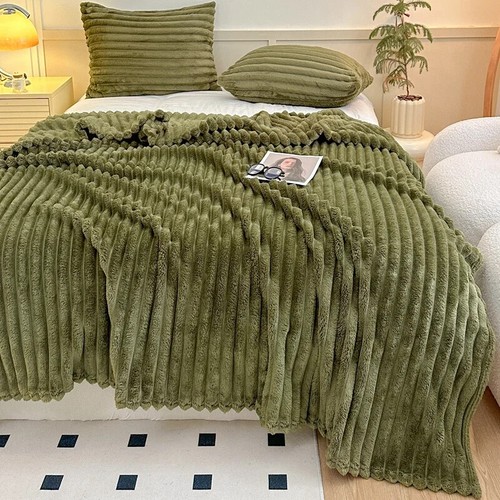Warm Sleeping Blanket Soft Comfort Flannel Blankets for Sofa Plush Throw Blanket - Picture 15 of 40