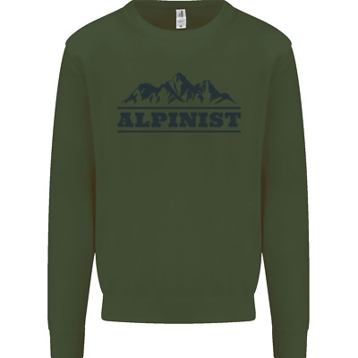 Berge Alpinist Wandern Klettern Kletterer Herren Sweatshirt Pullover