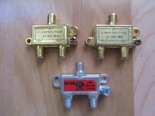 2-Way Splitter Cable/ Antenna - Coaxial Cable Lot of 3