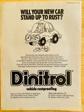 DINITROL VEHICLE RUSTPROOFING 1979 POSTER ADVERT APPROX A4 SIZE FILE XL