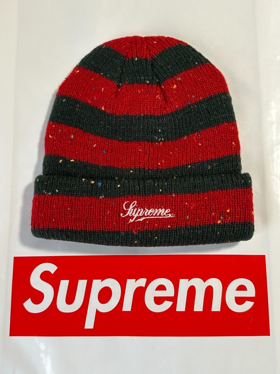 Supreme Stripe Speckle Beanie 野村周平着用（supreme stripe