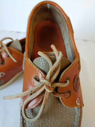 Dooney & Bourke Regatta Pebbled Leather Loafer Taupe Women's 8 Boat Deck Shoes - Picture 3 of 10