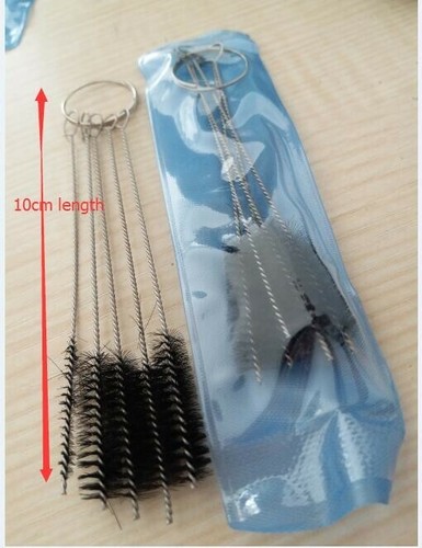 Juego de 2 cepillos limpiadores de pipa de agua Shisha cachimba herramientas para fumar cepillo de limpieza de metal - Imagen 2 de 7