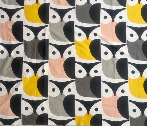 50cm x 50cm Square Orla Kiely Big Owl Multi Lightweight Cotton Fabric New Geo - Picture 4 of 7