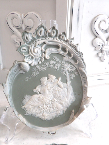 Set of 4~Vintage Volkstedt Japersware Victorian Wall Plaques~Cherubs~Details - Picture 4 of 5