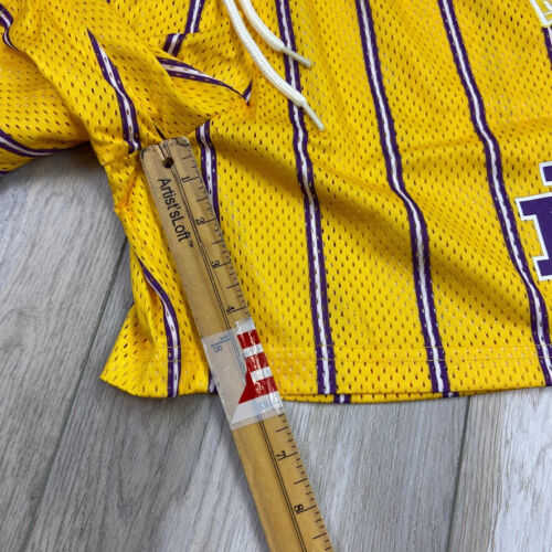 Eric Emanuel Los Angeles Lakers Shorts Mens Purple Yellow Basketball Men NEW - Picture 8 of 12