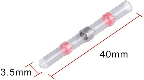 100x conector de soldadura rojo 0,5-1,5 mm conector de contracción conector de cable conector de cable - Imagen 11 de 12