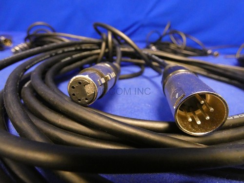 Hosa AES/ EBU 5-Pin Male to 5-Pin Female 110ohm DMX Cable 30ft Qty 8 - Picture 3 of 8